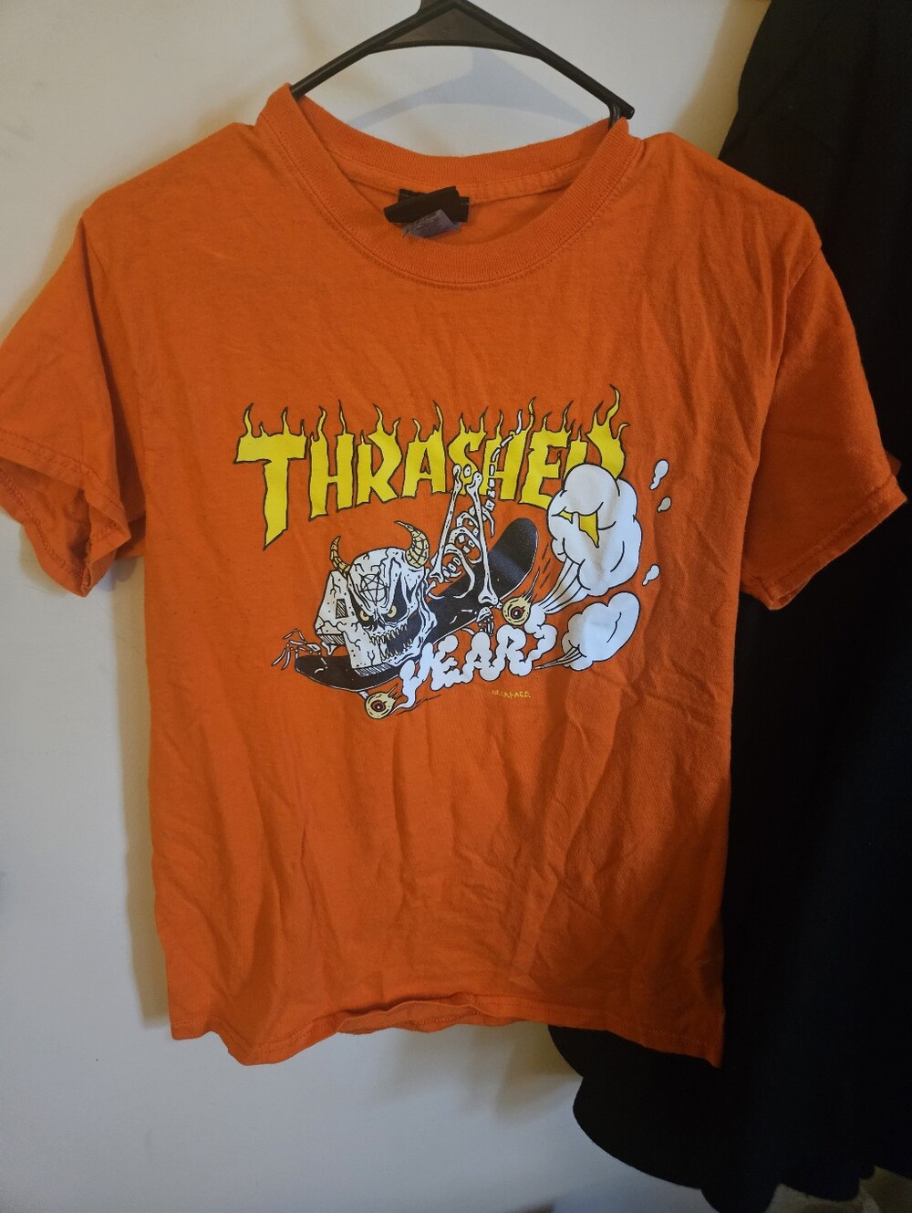 Men's Thrasher Short Sleeve Tee S Orange Yellow